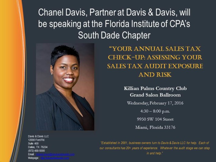 Florida Institute of CPA’s South Dade Chapter – 2.17.16