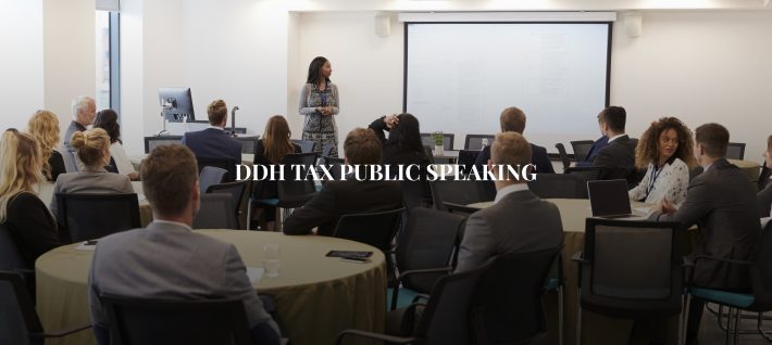 Public Speaking and Speakers Bios at DDH Tax